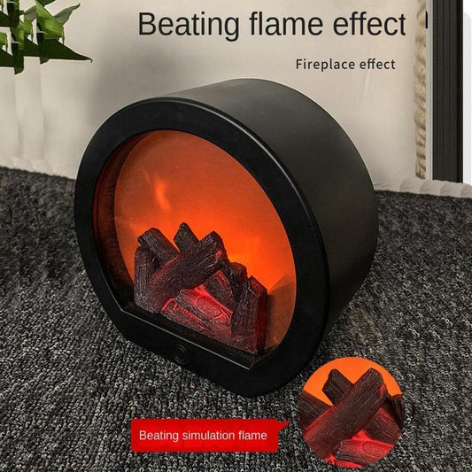 Flamlös LED-eldstad Dekorativ lanternlampa