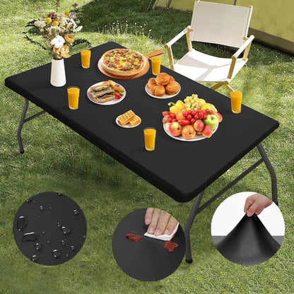 🔥50% RABATT NU!🎁Stretchtyg bordsskydd – passar 4 ft / 6 ft / 8 ft bord✨