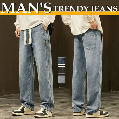 👖 50% RABATT NU! ☀️ Herr Löst sittande raka jeans – Lättvikt, Andningsbar & Mångsidig – Sval Sommarkomfort 📐