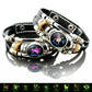 ✨50 % RABATT NU!☪️Lysande stjärnteckenarmband i läder för dam och herr – justerbar storlek♑️