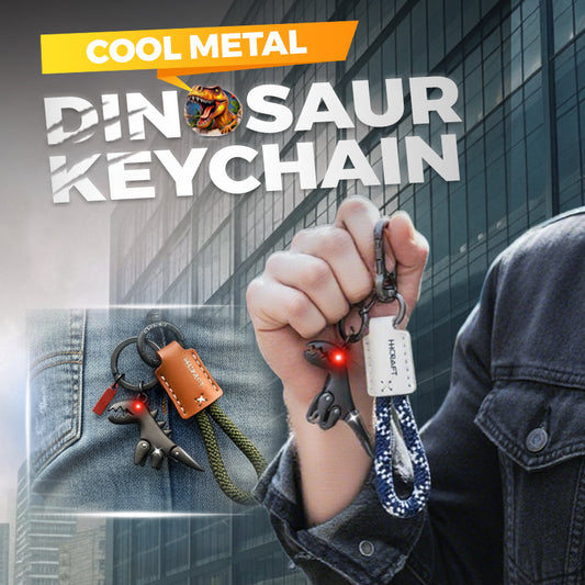 Aluminiumlegering dinosaurieberlock i kombination med ett handvävt armband – 🔥 40 % rabatt på det andra föremålet