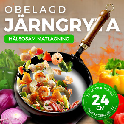 🔥50% RABATT! Obelagd järnpanna | Naturlig non‑stick utan kemisk beläggning🍳