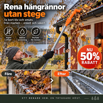 🔥50% RABATT NU!🔧 Takränsrengöringsverktyg, rengör enkelt utan stege✨