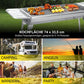 🏕️ Trött på stora och klumpiga grillar? Hopfällbar campinggrill i rostfritt stål för enkel grillning var som helst 🔥