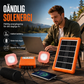 🔥50% RABATT NU!💥☀️Bärbart solenergisystem🔋4W solpanel, 2400mAh batteri, med LED-lampor🛡️