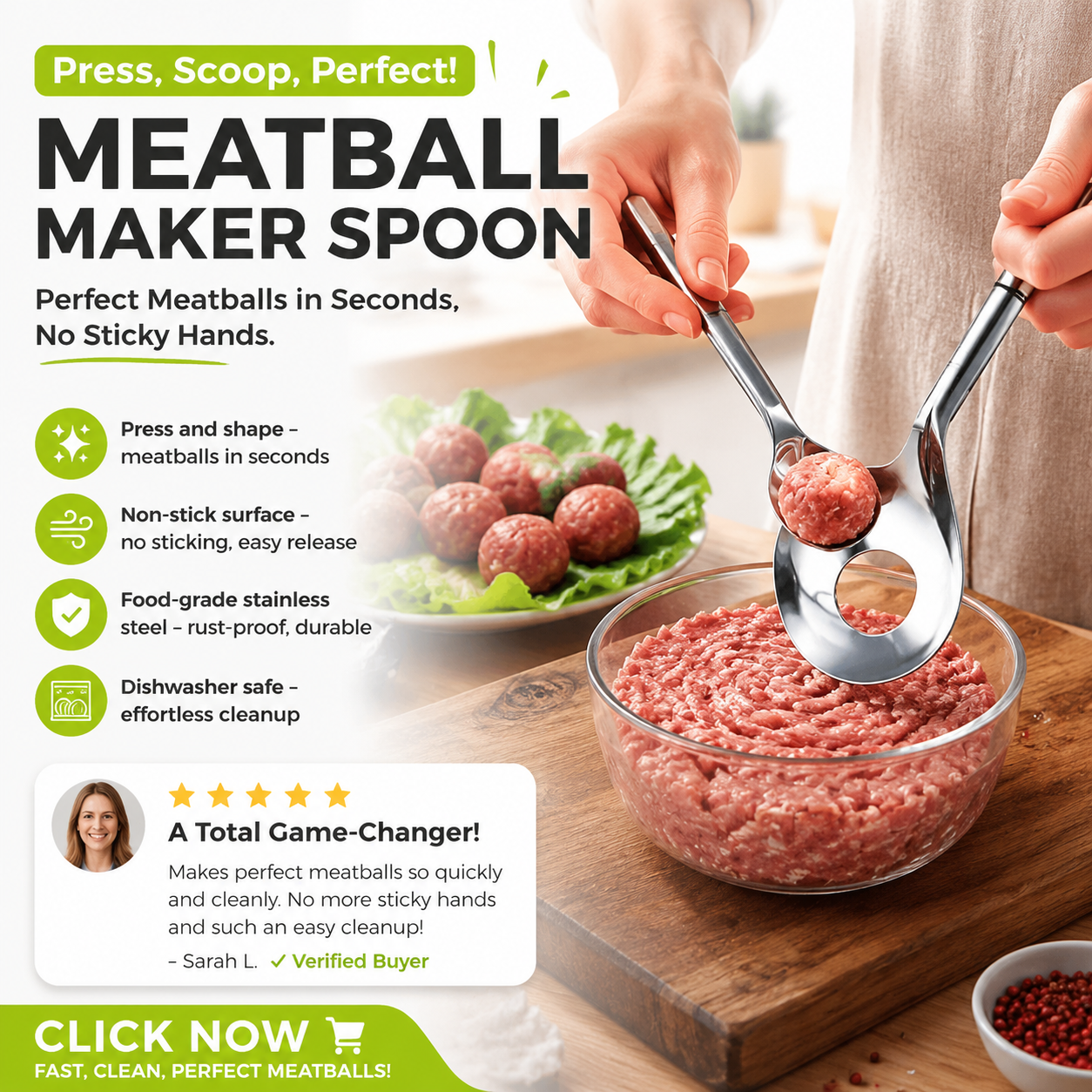 🔥50% RABATT NU!🍳Kreativ form med håldesign – pressa, forma och släpp enkelt✨