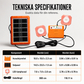 🔥50% RABATT NU!💥☀️Bärbart solenergisystem🔋4W solpanel, 2400mAh batteri, med LED-lampor🛡️