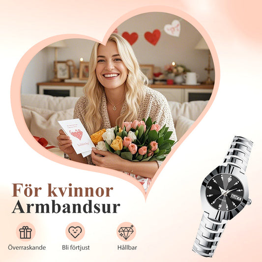 Elegant vattentät damklocka