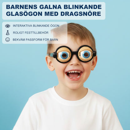 Barnens blinkande galna glasögon med dragband
