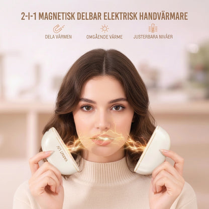 2-i-1 magnetisk delad elektrisk handvärmare