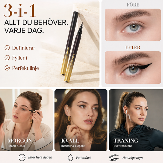❣️KÖP 1 FÅ 1 GRATIS❣️💧Vattentät flytande eyelinerpenna – Långvarig färg, snabbtorkande, utmärkt precision för vardaglig sminkning ✨👁️