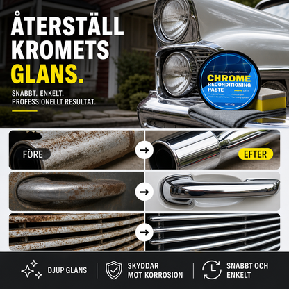 🔥Bästsäljare-🚗Rostfläckar förstör verkligen utseendet! Kromrestaureringspasta för bilar