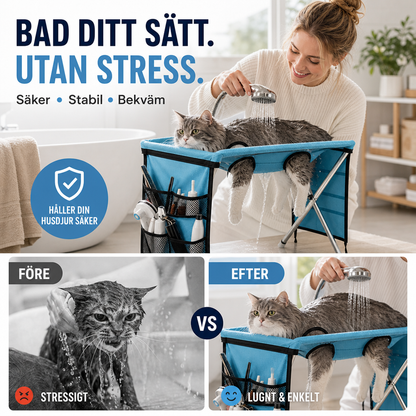 🛒 50% RABATT NU! 🎁🔥 2‑i‑1 hopfällbar skötselbädd för husdjur – Bekväm och stabil, perfekt för bad, trimning och husdjursvård 🐶🐱