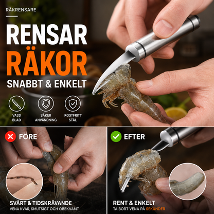 🍤 KÖP 1, FÅ 1 GRATIS ! 🔪 Multifunktionell räkskalare – Lättanvänd och effektiv när du skalar räkor, tål diskmaskin för enkel rengöring hemma i köket ✨