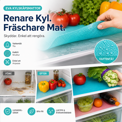 🧊 50 % RABATT! Håll kylskåpet rent längre – vattentäta EVA-inlägg som skyddar hyllor från fläckar och spill