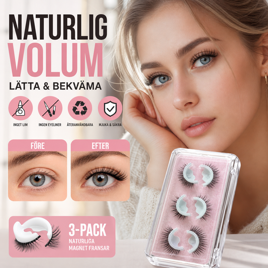 👁️ 50 % RABATT NU! ✨ Återanvändbara självhäftande falska fransar – ljusfri applicering, sömlöst naturligt utseende & 3 par – perfekt för snabb glamour 💄