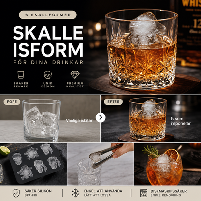 🛒 50% RABATT NU! 💀 3D Skalle Silikonisform med lock – Enkel formning & lätt uttagning – Perfekt för festdrycker och hemmabruk 🧊