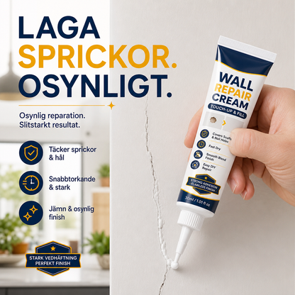 🛒 50% RABATT NU! 🧱 Snabbtorkande väggreparationsspackel – Fyller hål och sprickor, lätt att applicera för hemmareparationer 🏠