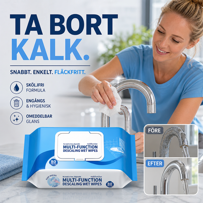🚿 50% RABATT NU! Kalkborttagningsservetter – kraftfull formula, ingen sköljning & reptålig – perfekt för badrum, kök och kromytor ✨🧼