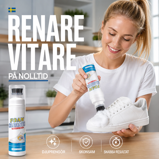 🔥 50 % RABATT! 🧼 Sköljfri skumrengörare med borste – enkel rengöring utan extra verktyg för hela hemmet ✨
