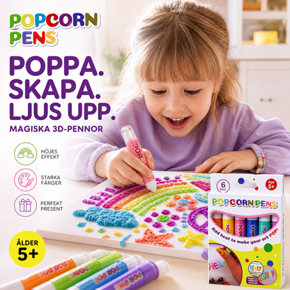 🔥Bästsäljare med över 50 000 sålda enheter! Köp 1 och få 1 gratis ⏳ DIY Popcorn-målarborste (kräver uppvärmning) – Kreativt pyssel för barn & vuxna, Enkel att använda – Perfekt för Hempyssel, Presenter & Konstprojekt 🎁