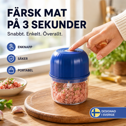 ⚡ HALVA PRISET! Hacka snabbare utan sladd – kraftfull minihackare för enklare matförberedelse 🥕