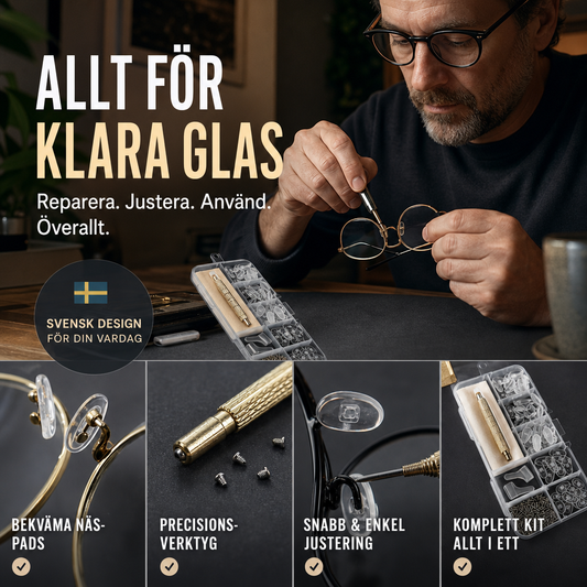 🛒🔥 50% RABATT NU! ⏳ Reparationssats för nässkydd i glasögon – Enkel montering för alla glasögonmodeller 👓