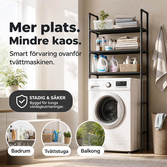🚽✨ 61% RABATT! 🎁Hyllan för badrum och tvättstuga – utan borrning🏡🌟Sustainable Essentials
