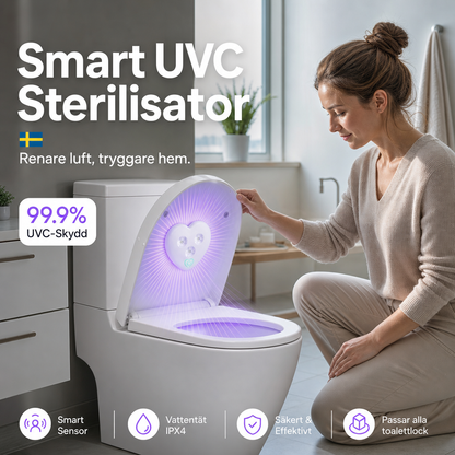 🚽 50 % RABATT NU! 💡 Smart UVC-toalettsterilisator – Effektiv sterilisering, Automatisk drift & Enkel montering ✨