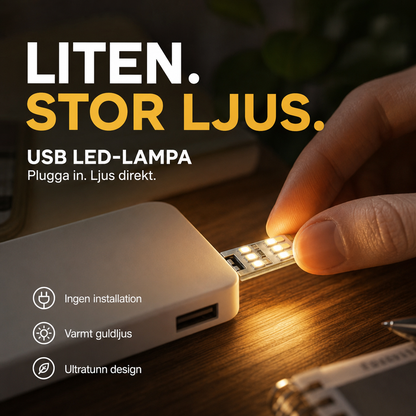 🔥50% RABATT NU💡 Mini bärbar USB LED-nattlampa ✨ Mjukt behagligt ljus, kompakt storlek, perfekt för sovrum, resor, skrivbord och nattliga besök till badrummet