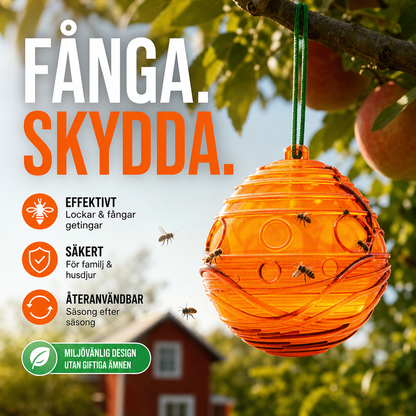 🛒 50% RABATT NU! 🐝 Eco Getingfälla Utomhus – Miljövänlig & Effektiv Fångst – Perfekt för Trädgård, Hus, Balkong & Utomhusområde 🌱