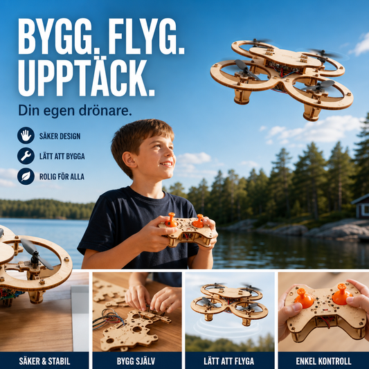 🛒 50% RABATT NU! ✈️ DIY Trädronbyggsats – Höjdhållning, STEM-utbildning & rolig familjeaktivitet ✨