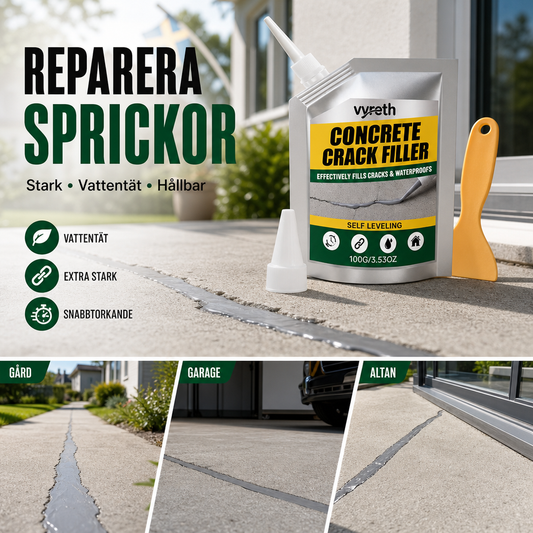 🛒 50% RABATT NU! 🧱 Vattentät fyllmedel och tätningsmedel för betongsprickor – Lättapplicerad & långvarig skydd – Perfekt för terrass, garage och gångvägar 💧