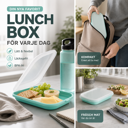 🥗 50 % RABATT NU! 🍱 Hopfällbar Silikonmatlåda – Platsbesparande, Läckagesäker & Perfekt Att Ta Med ✨