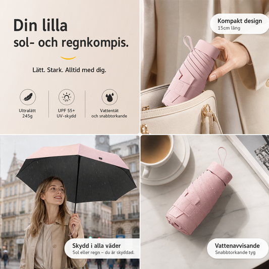 🛒 50% RABATT NU! 🌂 Bärbar paraply – perfekt för både regn och solsken ☀️🌧️