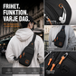 🎒✨ Vattentät crossbody-väska med flera fickor – smart förvaring, justerbar rem, hörlursuttag 🌧️