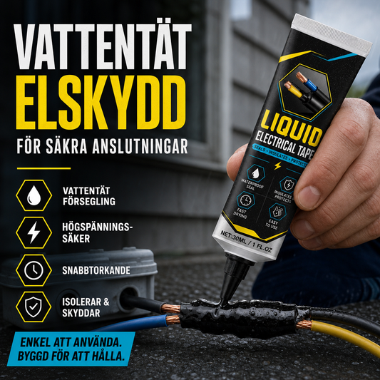 🛒🔥 50% RABATT NU! ⚡Vattentät flytande eltejp – Isolerande, slitstark för elektriska reparationer 🔌