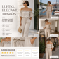 🛒 50% RABATT NU! 👗 Axellös jumpsuit med volangdetalj – Snygg passform & mjukt material – Perfekt för utflykter och festliga tillfällen 💐