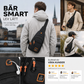 🎒✨ Vattentät crossbody-väska med flera fickor – smart förvaring, justerbar rem, hörlursuttag 🌧️