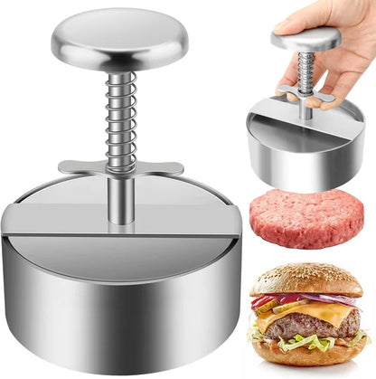 🛒50% RABATT NU! 🍔Köttpressare för burgare i 304‑rostfritt stål – Ej klibbande & diskmaskinssäker ✨