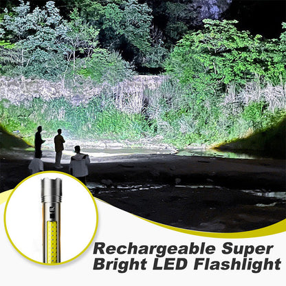 ⚡🔥50% RABATT!Återladdningsbar Superljus LED-ficklampa, lång batteritid, vattentät för utomhus och nödsituationer✨