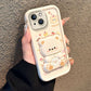 Fällbart stativ och spegel, söt björn-telefonfodral för iPhone-serien
