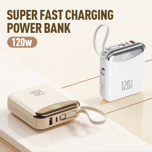120W Superladdnings Power Bank med Kablar