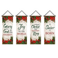 2PCS 71x12" Christmas Porch Banners