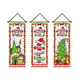 2PCS 71x12" Christmas Porch Banners