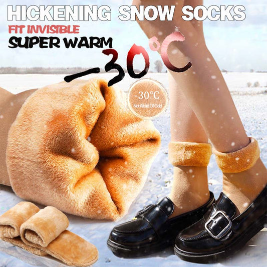 Förtjockande Vintermjuka Snöstrumpor