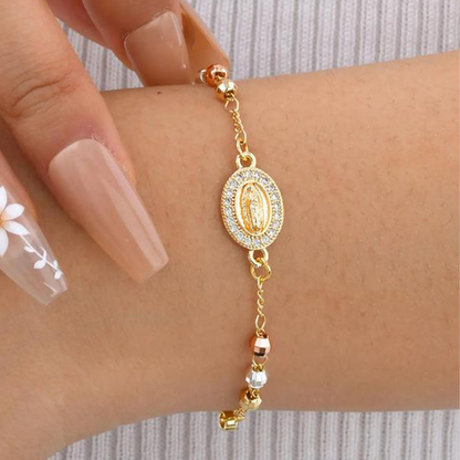 🔥50% RABATT NU! 📿 Elegant korsarmband med strass, trefärgad design för alla tillfällen 💖🎁