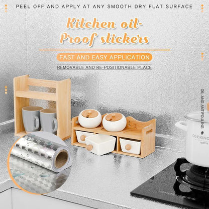 🛡️ 50% RABATT NU! 🍳 Självhäftande Skyddsfolie för Kök – Klipp till Valfri Storlek – Olje- & Vattentät – Perfekt för Skåp, Hyllor & Bänkskivor 🏠