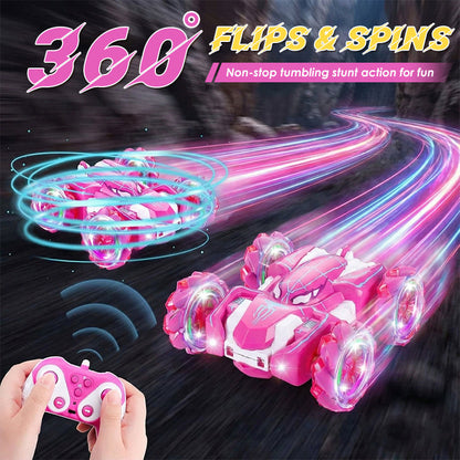 Dubbel-sidig fjärrkontroll stuntbil