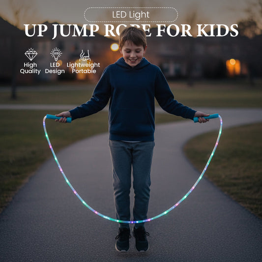 📢Köp 2 få 1 gratis 💡LED-hopprep för barn